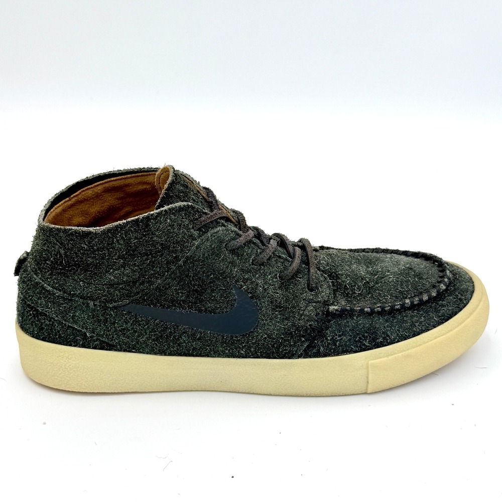 Nike SB Stefan Janoski Mid Premium Dark Obsidian Fuzzy Suede 472679-400 Men 9.5